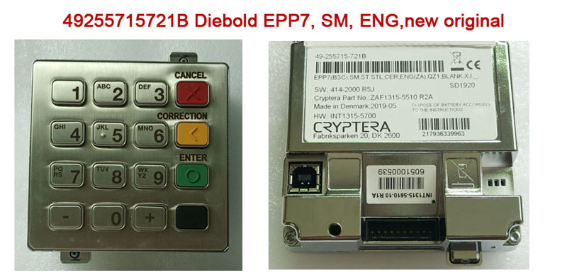 49255715721B Diebold EPP7, SM, ENG, New Original